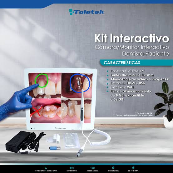 Kit interactivo Pantalla y Cámara Intraoral Toletek