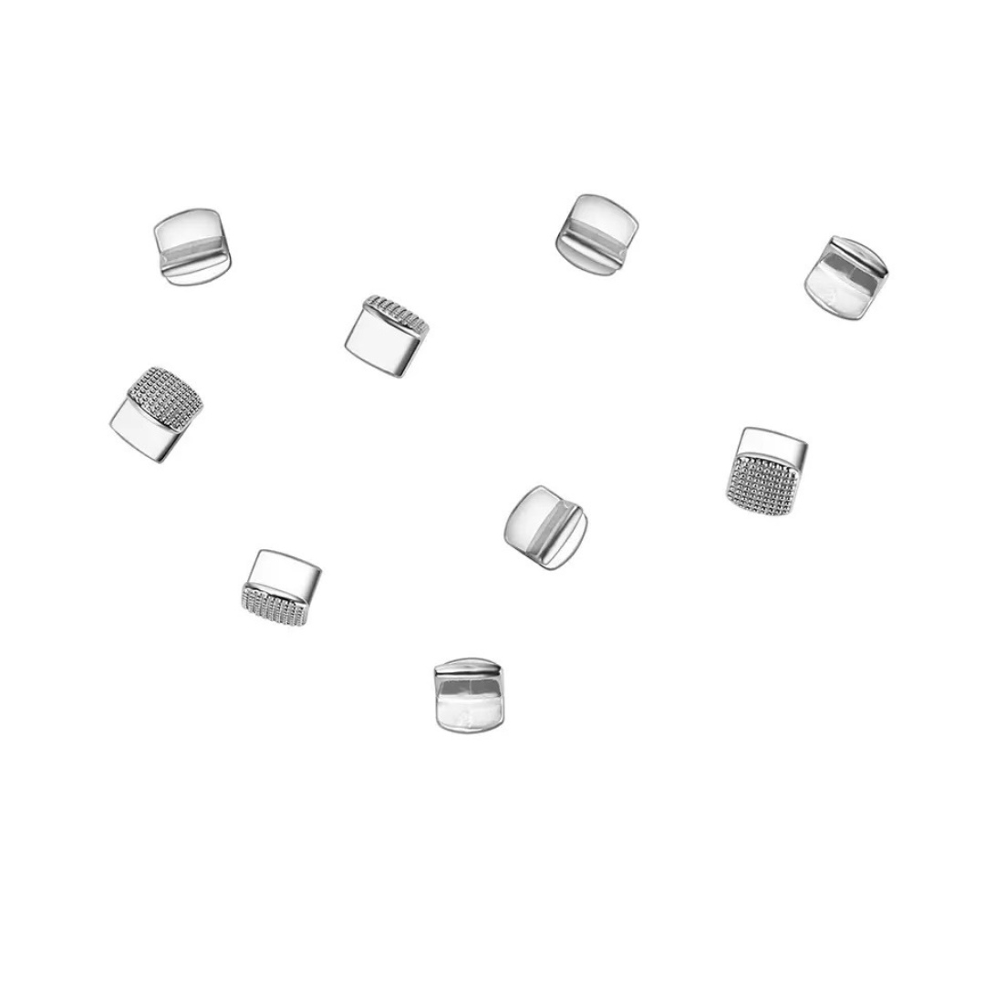 Apparecchio Odontoiatrico 10 Pezzi Rete Linguale Con Bottoni Ortodontici - Base Forata, Nuovo E Sterile Piercing Orecchio Apparecchio Odontoiatrico 10 Pezzi Rete Linguale Con Bottoni Ortodontici - Base Forata, Nuovo E Sterile Piercing Orecchio