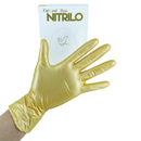 Guante Nitrilo Dorado Metalico 100pz Uniseal
