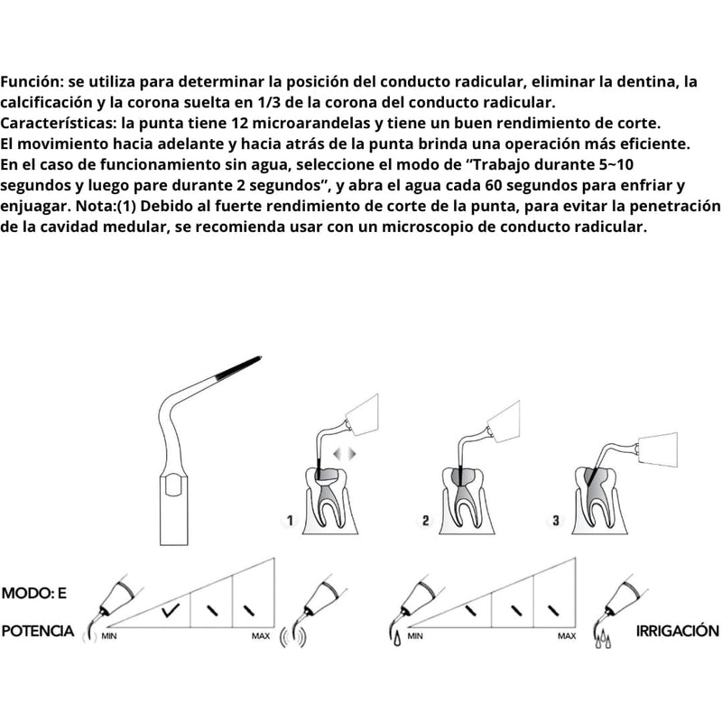 Punta Escariador ED18 Endodoncia DTE