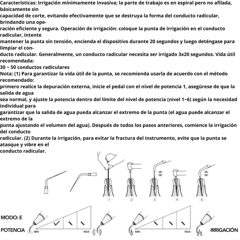 Punta Escariador ED60 Endodoncia DTE