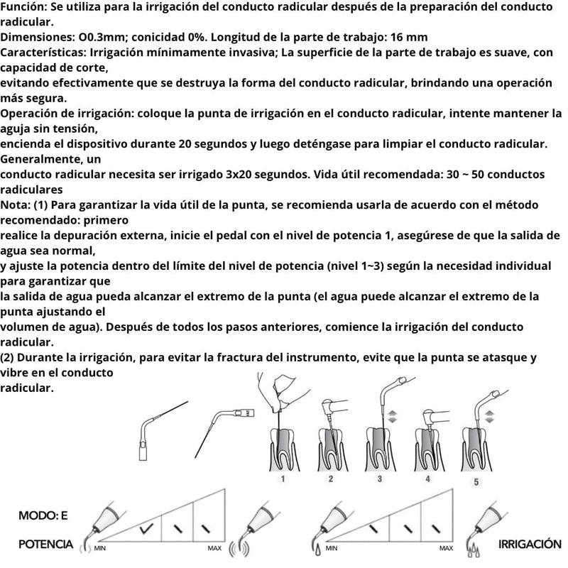 Punta Escariador ED62 Endodoncia DTE