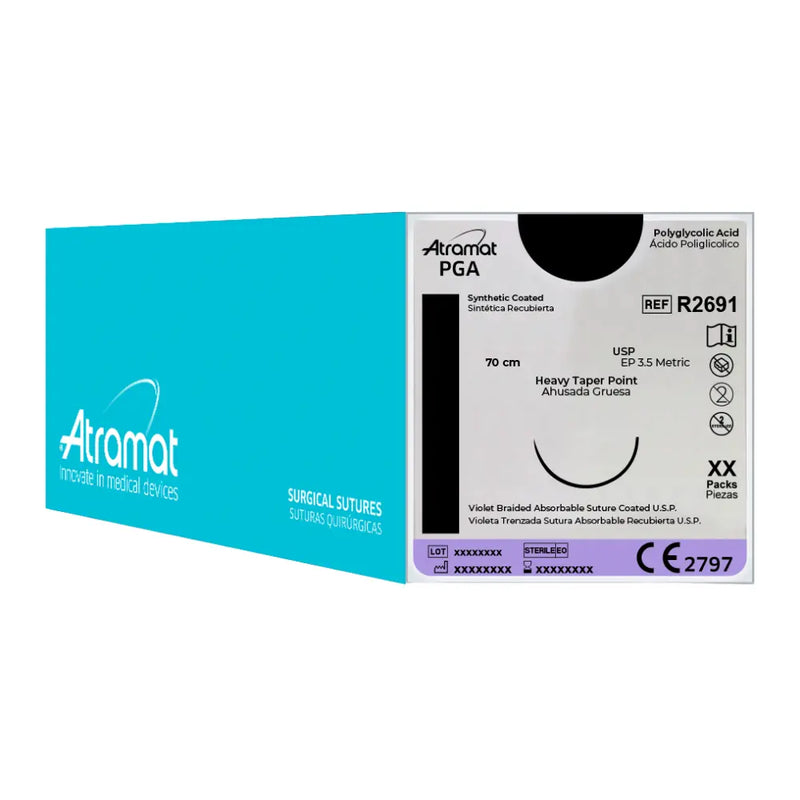 Sutura PGA (Tipo Vicryl) 5-0 caja Atramat
