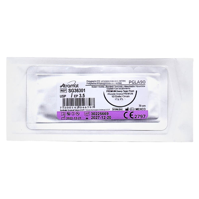 Sutura PGA (Tipo Vicryl) 4-0 Pz Atramat