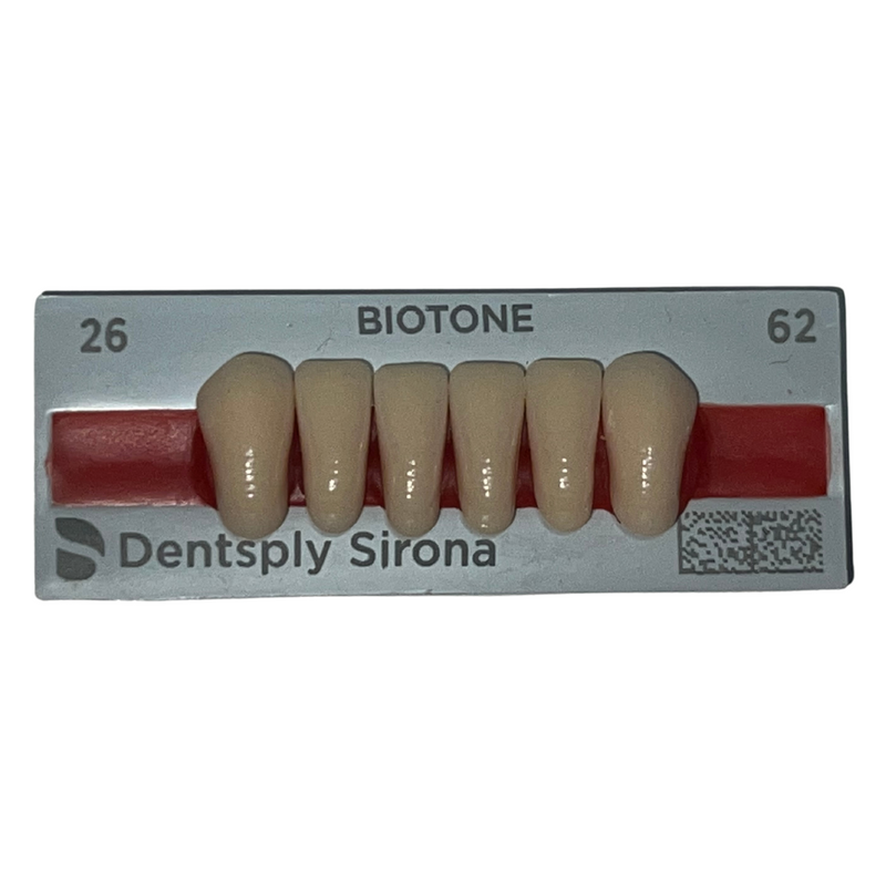 Tablilla Dientes Biotone Anteriores Inferiores 6pz Dentsply