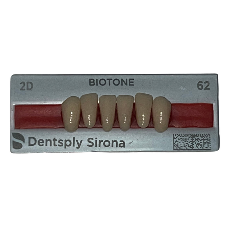 Tablilla Dientes Biotone Anteriores Inferiores 6pz Dentsply