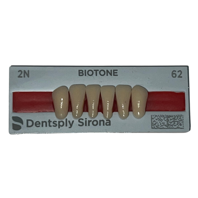 Tablilla Dientes Biotone Anteriores Inferiores 6pz Dentsply