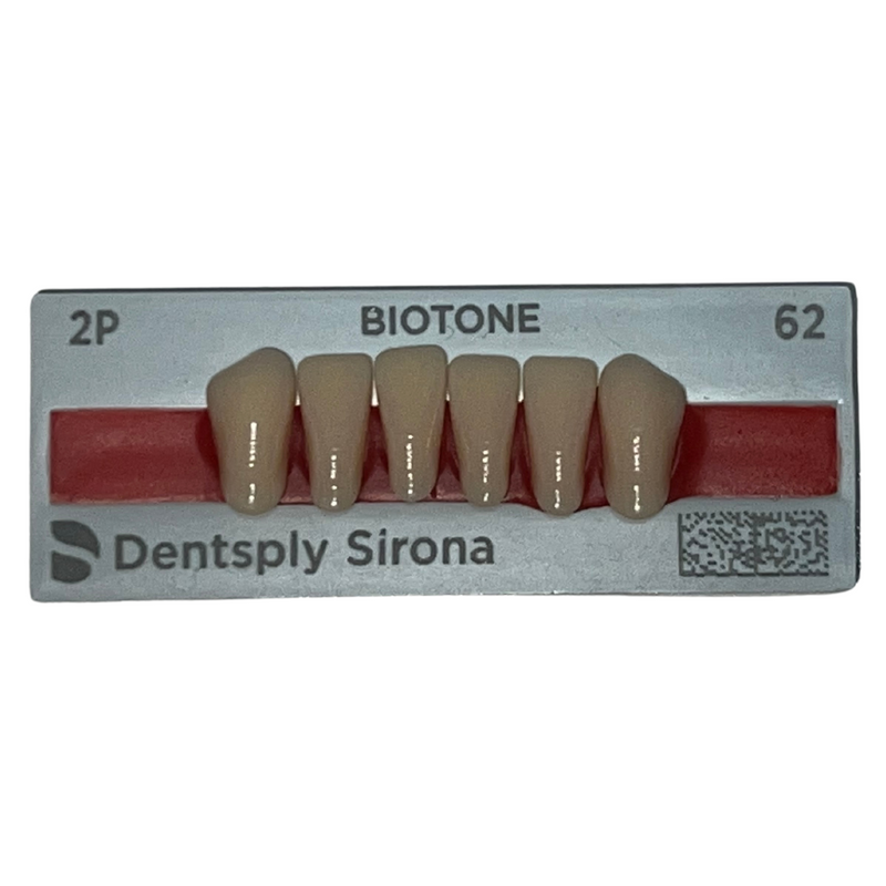 Tablilla Dientes Biotone Anteriores Inferiores 6pz Dentsply