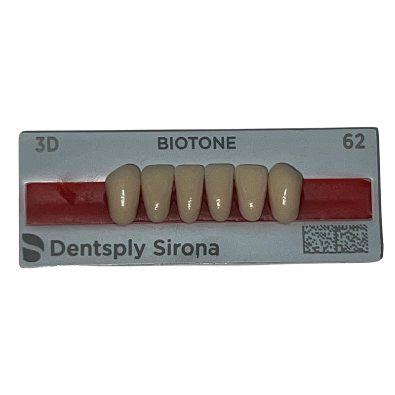 Tablilla Dientes Biotone Anteriores Inferiores 6pz Dentsply