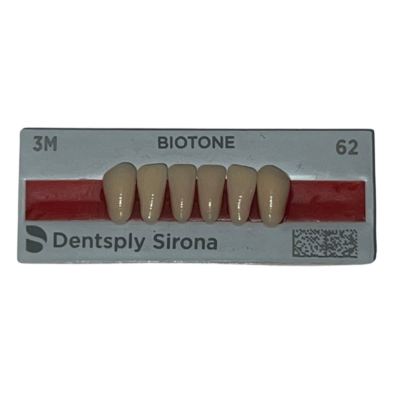 Tablilla Dientes Biotone Anteriores Inferiores 6pz Dentsply