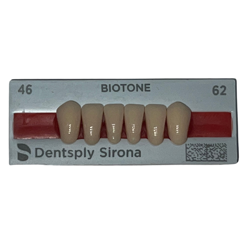 Tablilla Dientes Biotone Anteriores Inferiores 6pz Dentsply