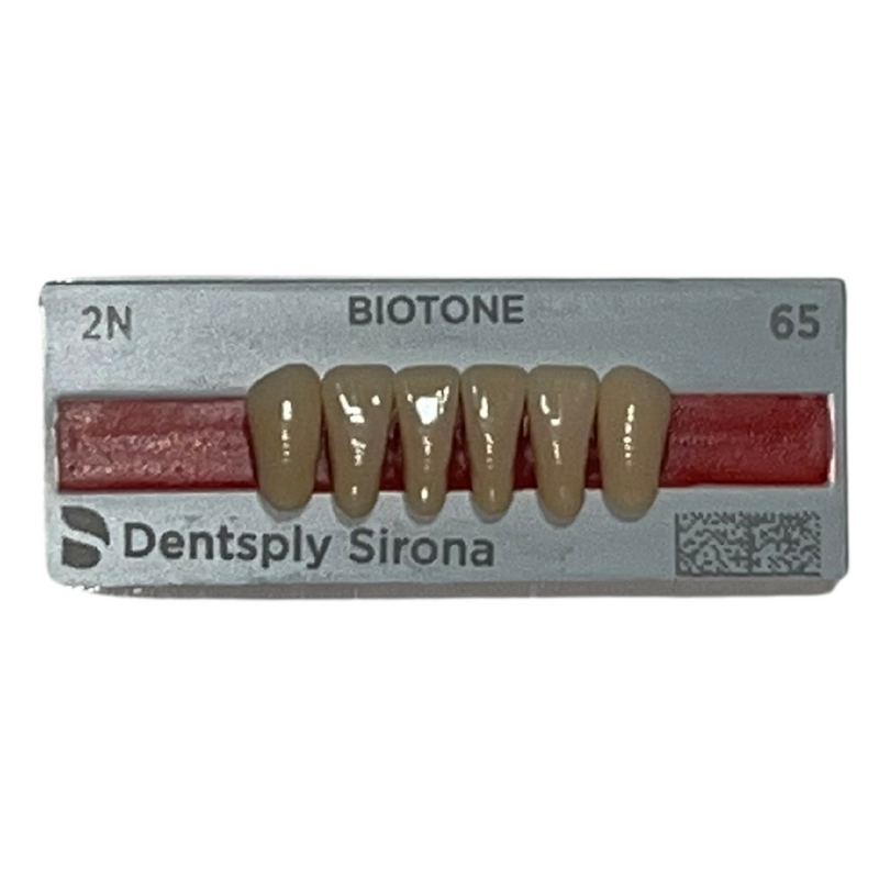 Tablilla Dientes Biotone Anteriores Inferiores 6pz Dentsply