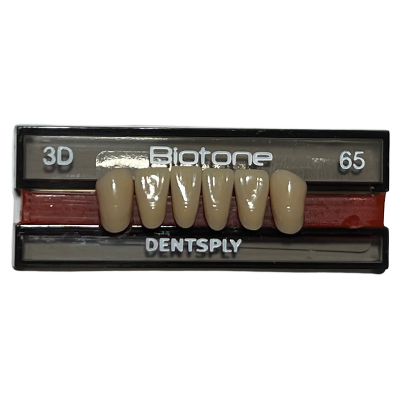 Tablilla Dientes Biotone Anteriores Inferiores 6pz Dentsply