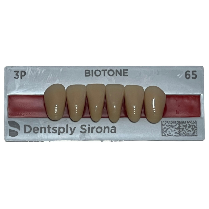 Tablilla Dientes Biotone Anteriores Inferiores 6pz Dentsply