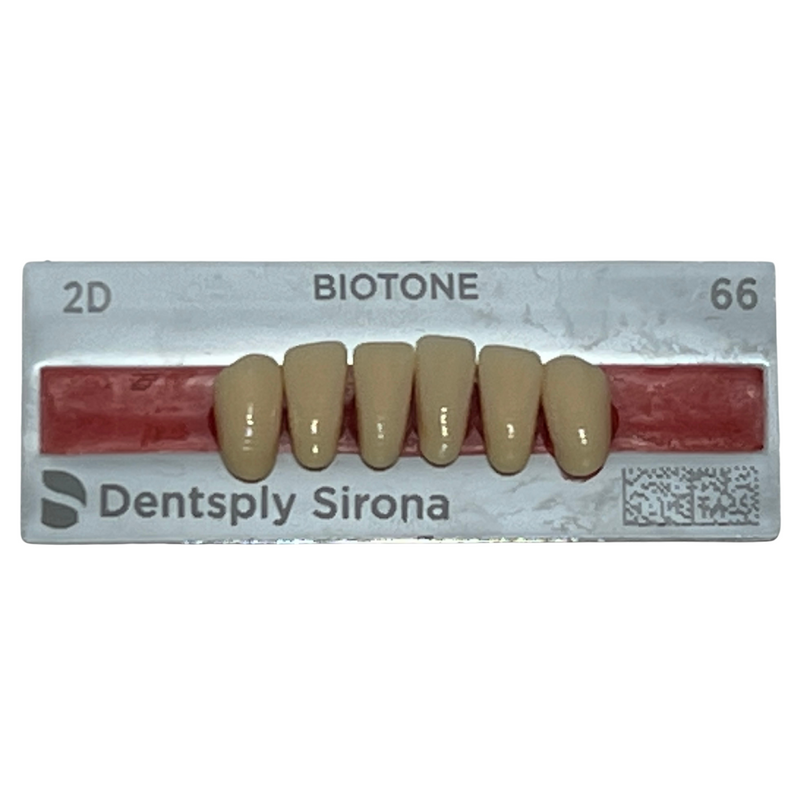 Tablilla Dientes Biotone Anteriores Inferiores 6pz Dentsply