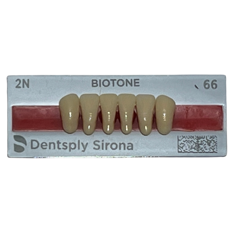 Tablilla Dientes Biotone Anteriores Inferiores 6pz Dentsply