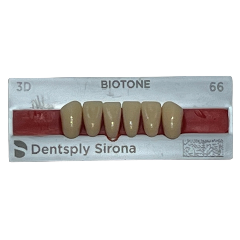 Tablilla Dientes Biotone Anteriores Inferiores 6pz Dentsply