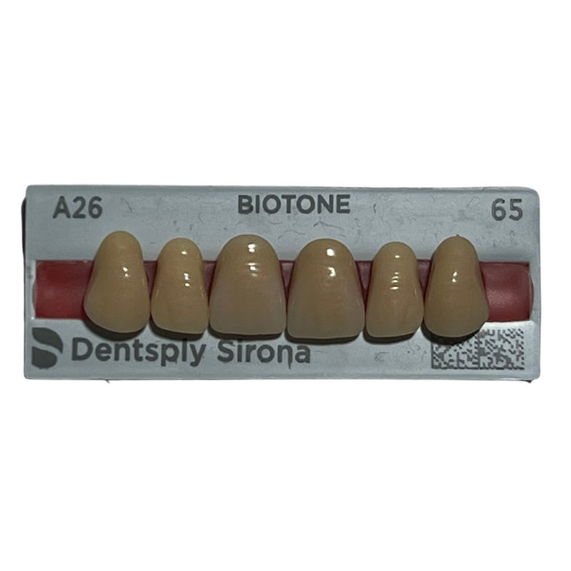 Tablilla Dientes Biotone Anteriores Superiores 6pz Dentsply