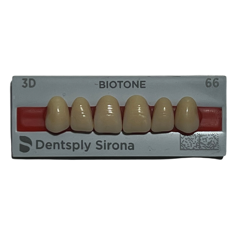 Tablilla Dientes Biotone Anteriores Superiores 6pz Dentsply