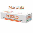 Guante Nitrilo Naranja 100pz Uniseal