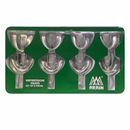 Porta Impresiones Lisas Desdentadas Acero Adulto 8pz Arain (29-006-00)