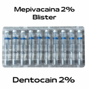 Anestesia Dentocain 2% cartucho plástico blister Zeyco