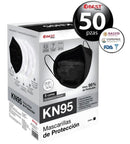 Cubreboca 5 capas KN95 Negro 50pz Best Trading