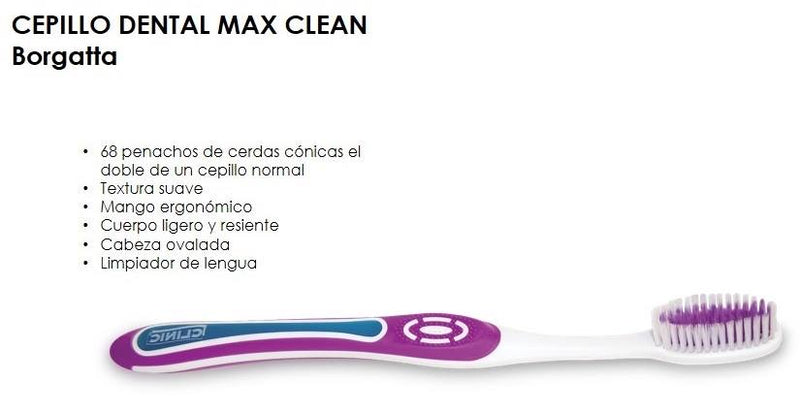 Cepillo dental Max Clean 12pz Borgatta