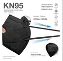 Cubreboca 5 capas KN95 Negro 50pz Best Trading
