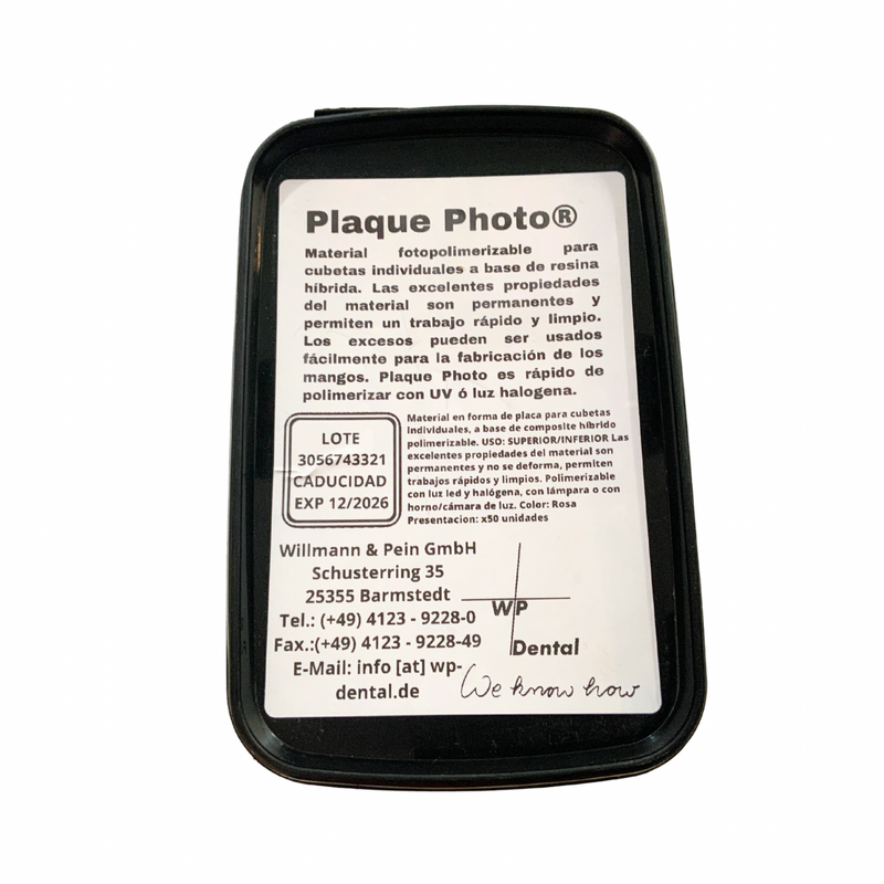 Placa Base Fotocurable 50pz WP Dental