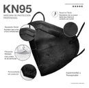 Cubreboca 5 capas KN95 Negro 50pz Best Trading