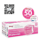 Cubreboca Plisado Tricapa Colores 50pz Best Trading